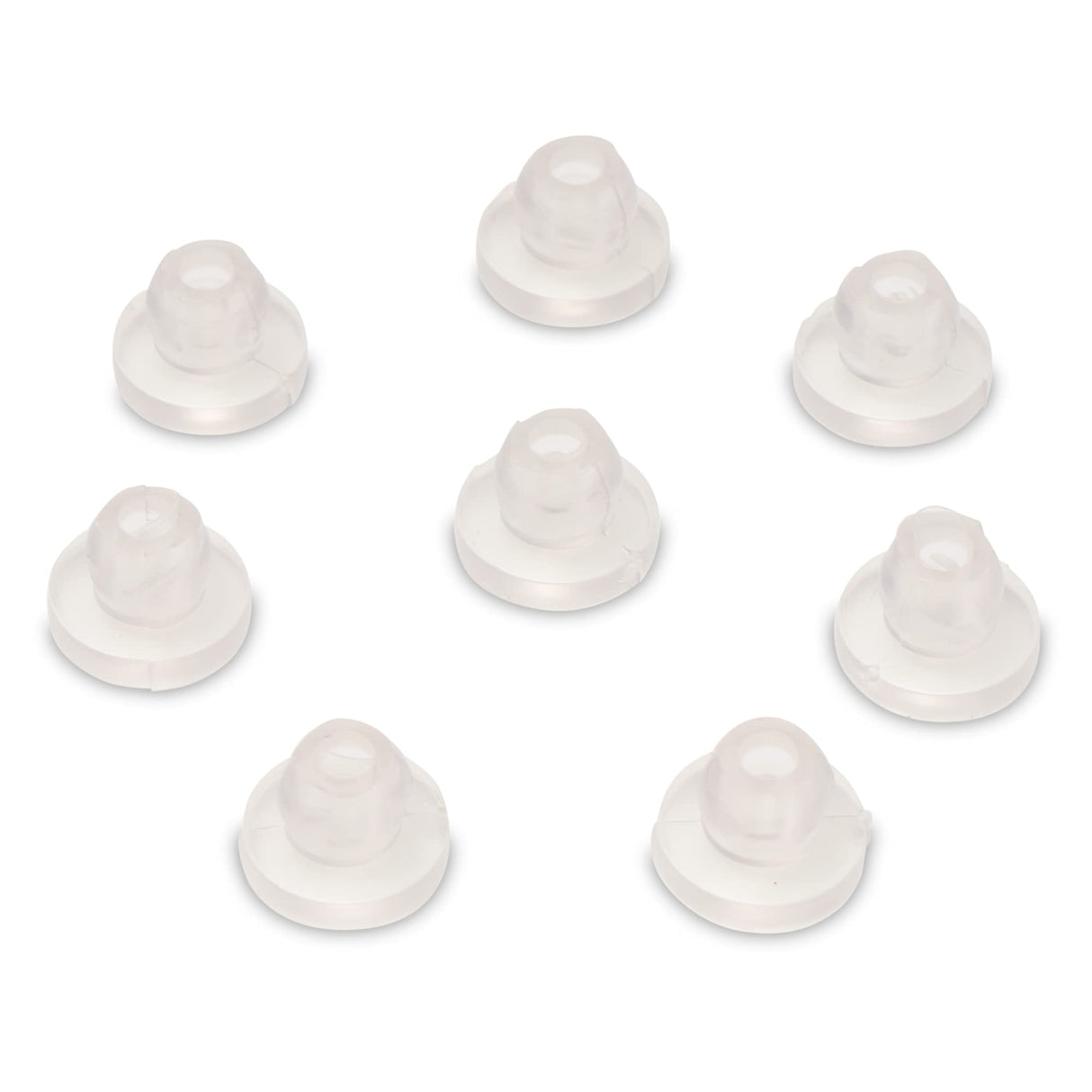 8 Glasauflagen für Tisch transparent - PVC Anschlagpuffer Schutzpuffer Abstandshalter für Glasplatten - Klama - Möbelzubehör