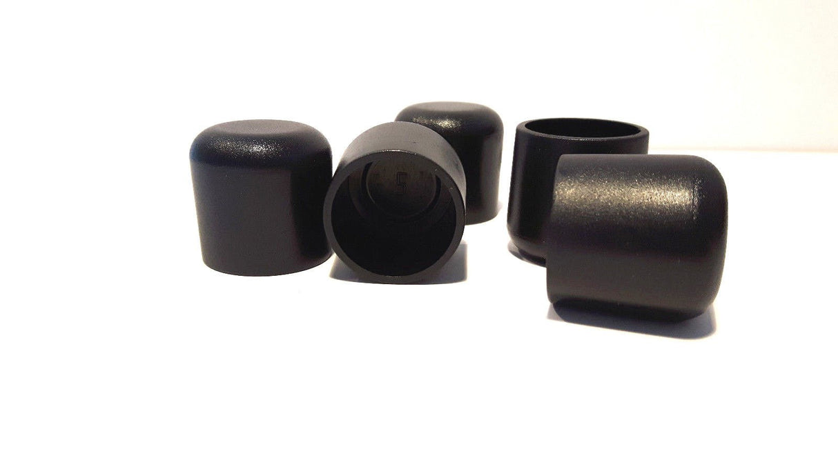4 Kappen, schwarz, für Rundrohre/Rundstäbe/Pfostenkappen - Klama - Möbelzubehör