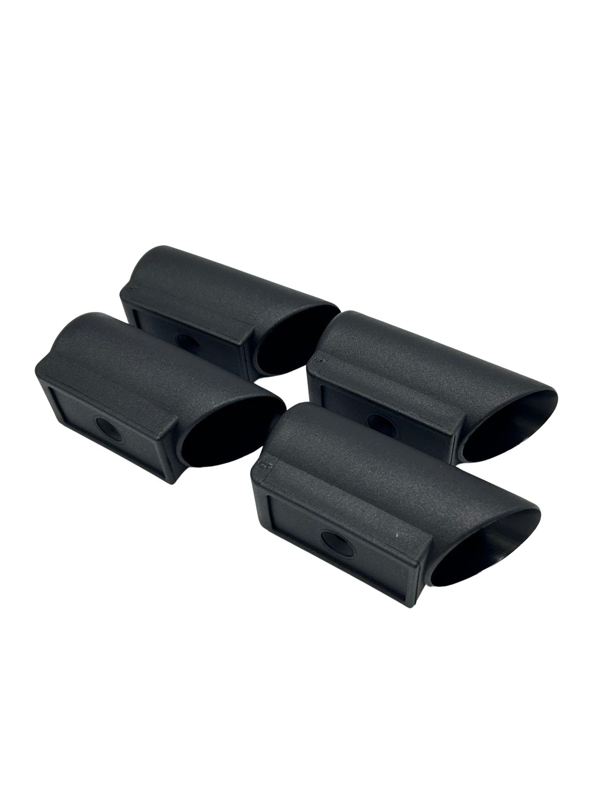 4 Gleiter/Kappen für Stahlrohrtische, Gleitkappen für Rundrohre, Kunststoff, Schwarz - Klama - Möbelzubehör