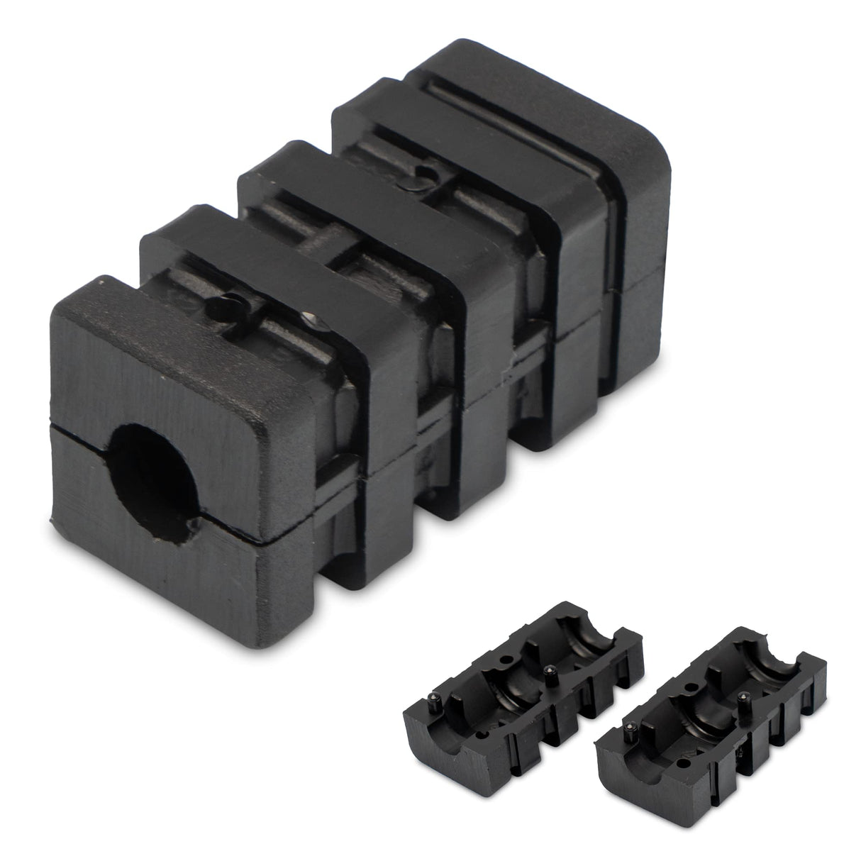 2 Expanderverbinder Gewindestopfen für Quadratrohre, Kunststoff, Schwarz - Klama - Möbelzubehör