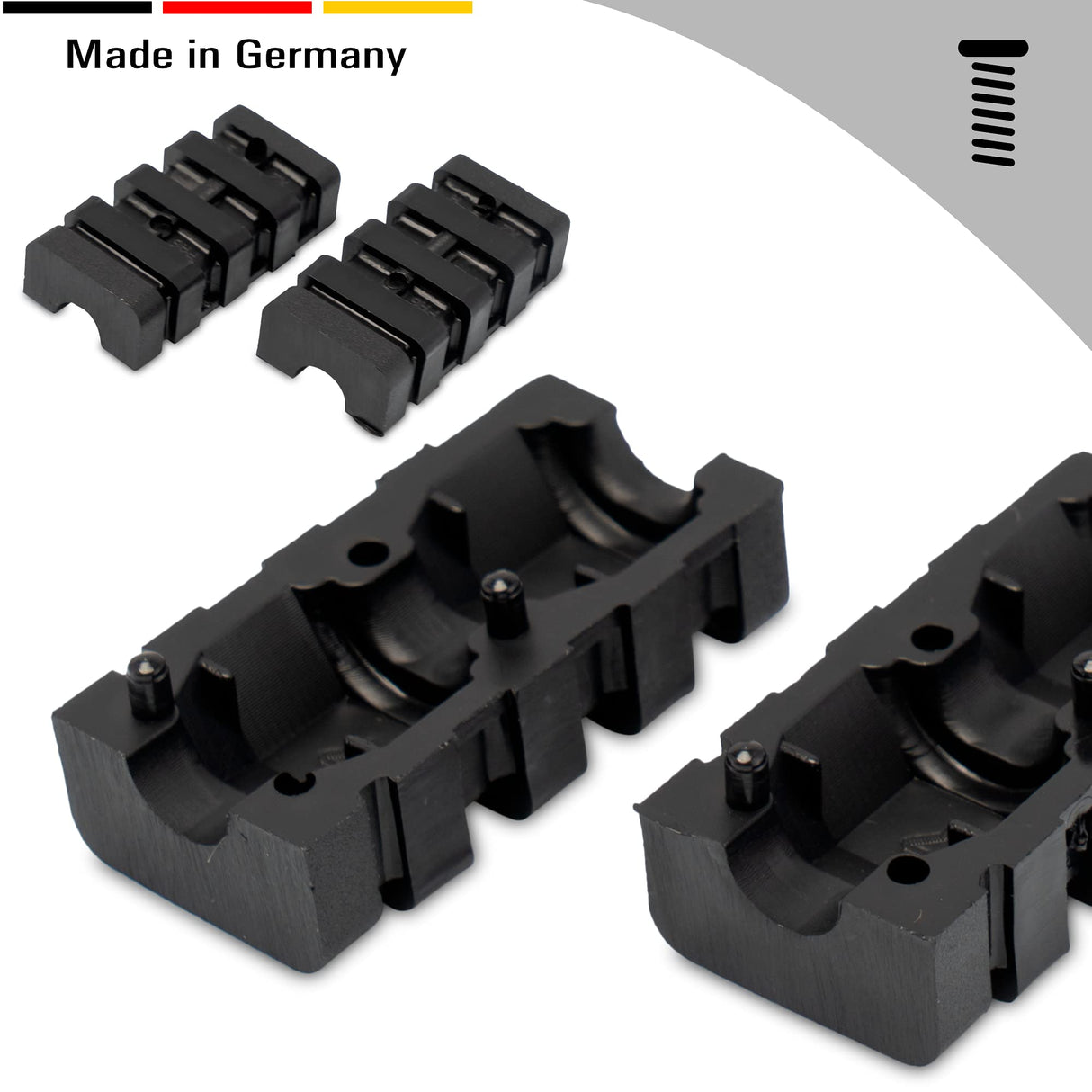 2 Expanderverbinder Gewindestopfen für Quadratrohre, Kunststoff, Schwarz - Klama - Möbelzubehör