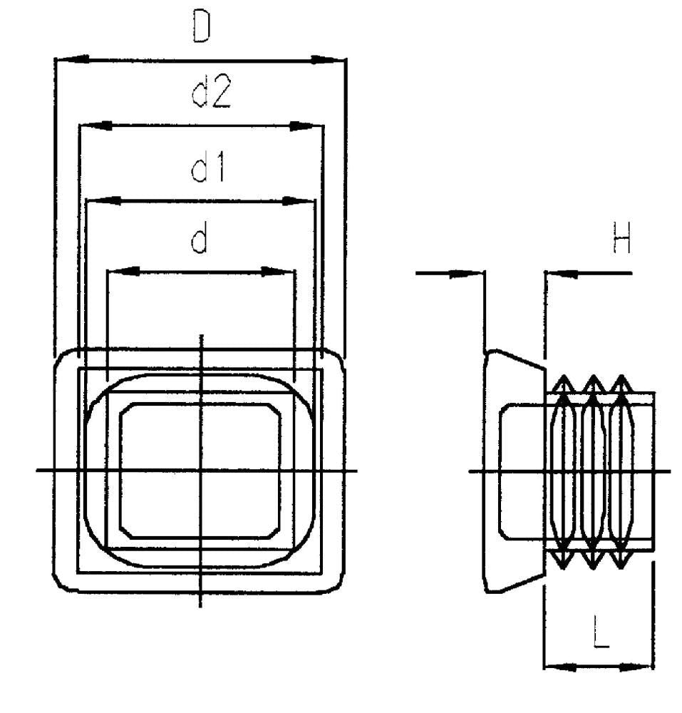 4 Fussstopfen/Gleiter mit vergrößerter Bodenfläche, Kunststoff PE, Schwarz (25 x 25 mm) - Klama - Möbelzubehör
