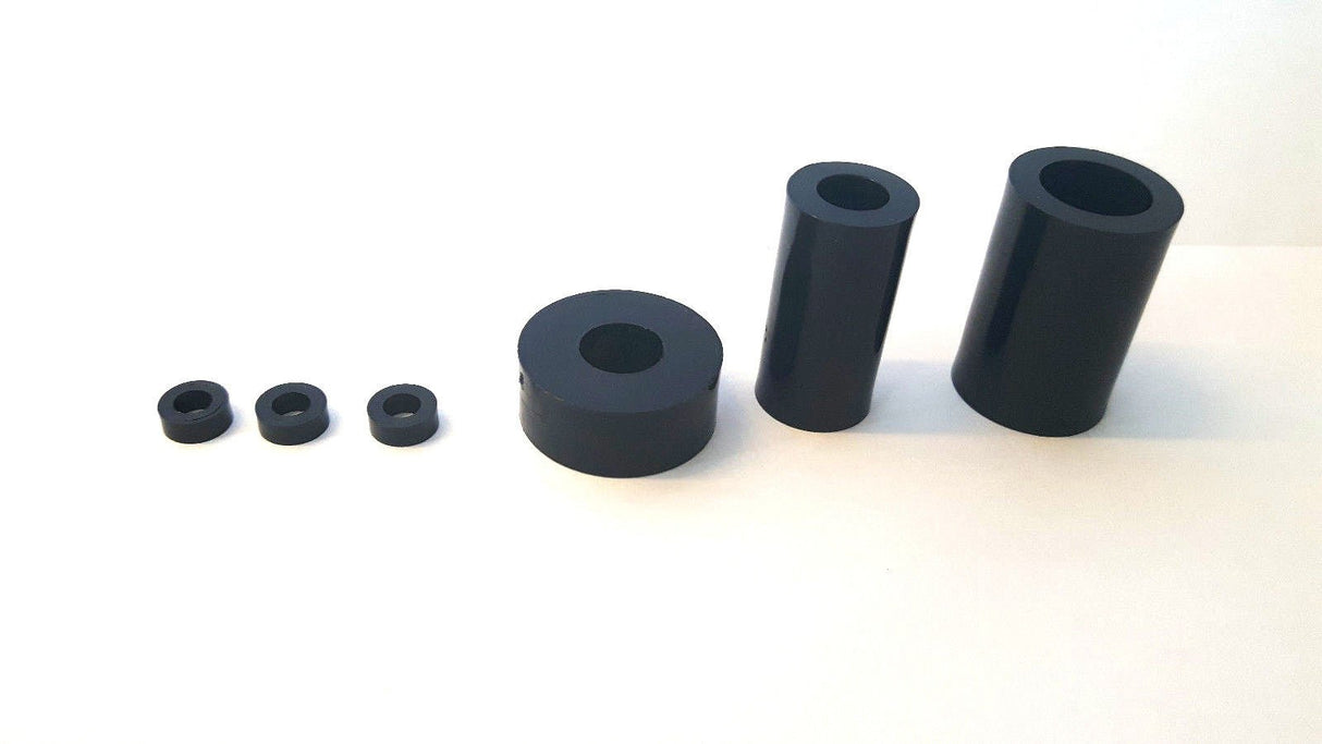 OL 50 St. Distanzstücke/U-Scheiben aus Kunststoff Durchmesser 6 mm Länge/Höhe 5 mm Bohrung 3,2 mm - Klama - Möbelzubehör
