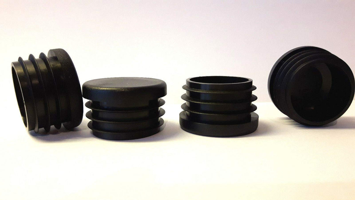20 Gleiter/Stopfen/Lamellenstopfen Schwarz für Rundrohre