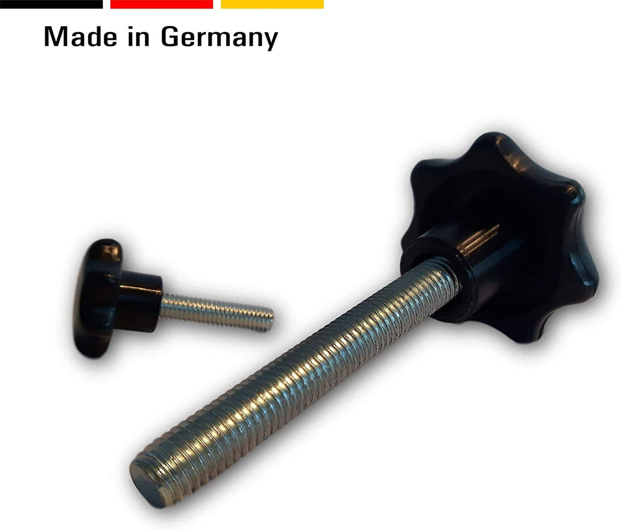 1 Sternschraube aus Kunststoff - 30 mm Sterngriffschraube mit Gewindebolzen aus legiertem Stahl - Klama - Möbelzubehör