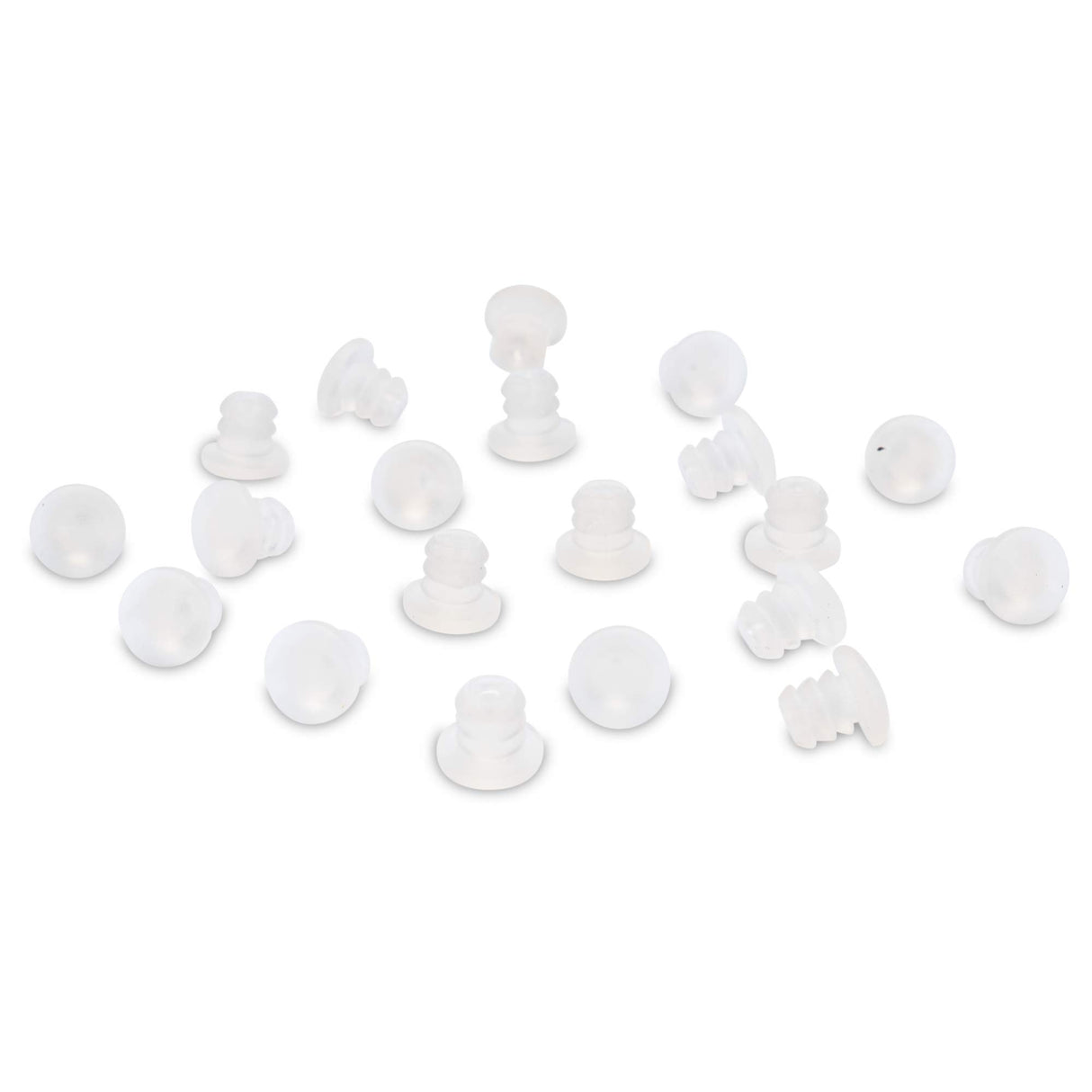 50 Türanschlagdämpfer Türpuffer Anschlagpuffer zum Einbohren transparent, Kunststoff (5 mm) - Klama - Möbelzubehör