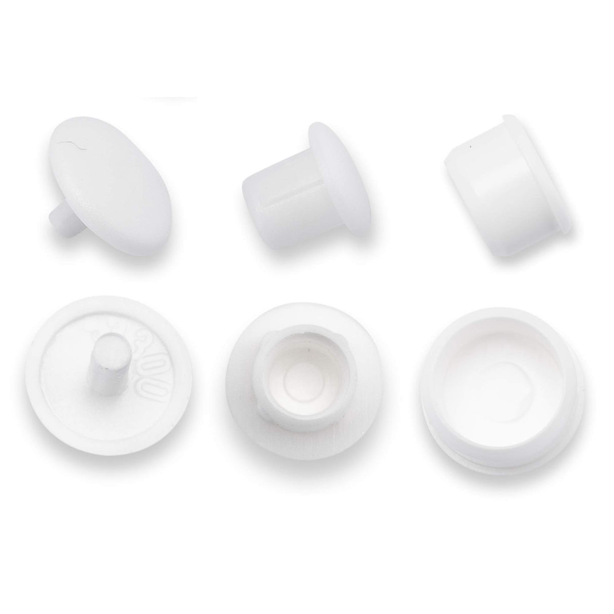 100 St. Abdeckstopfen weiß Kunststoff für Bohrungen - Klama - Möbelzubehör