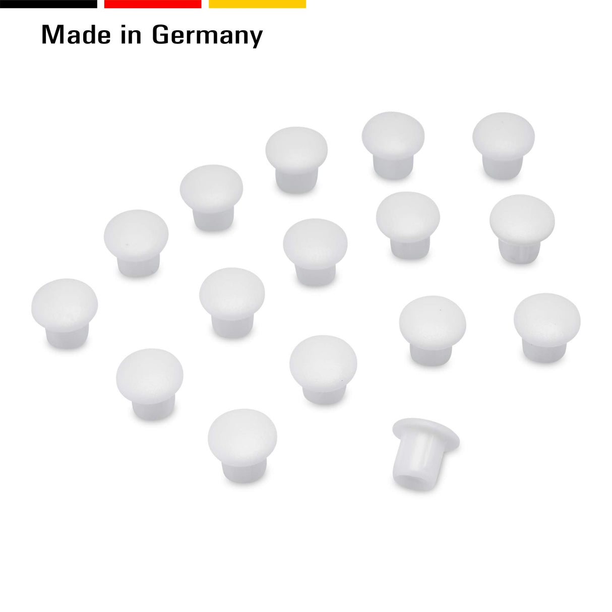 100 St. Abdeckstopfen weiß Kunststoff für Bohrungen - Klama - Möbelzubehör