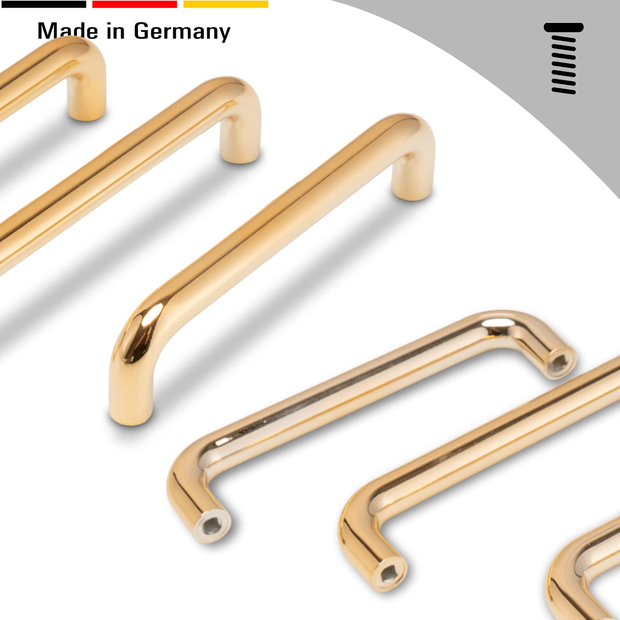 KLAMA 4 St. Bügelgriffe Möbelgriffe Kunststoff - für Schränke, Schubladen und Türen - Klama - Möbelzubehör