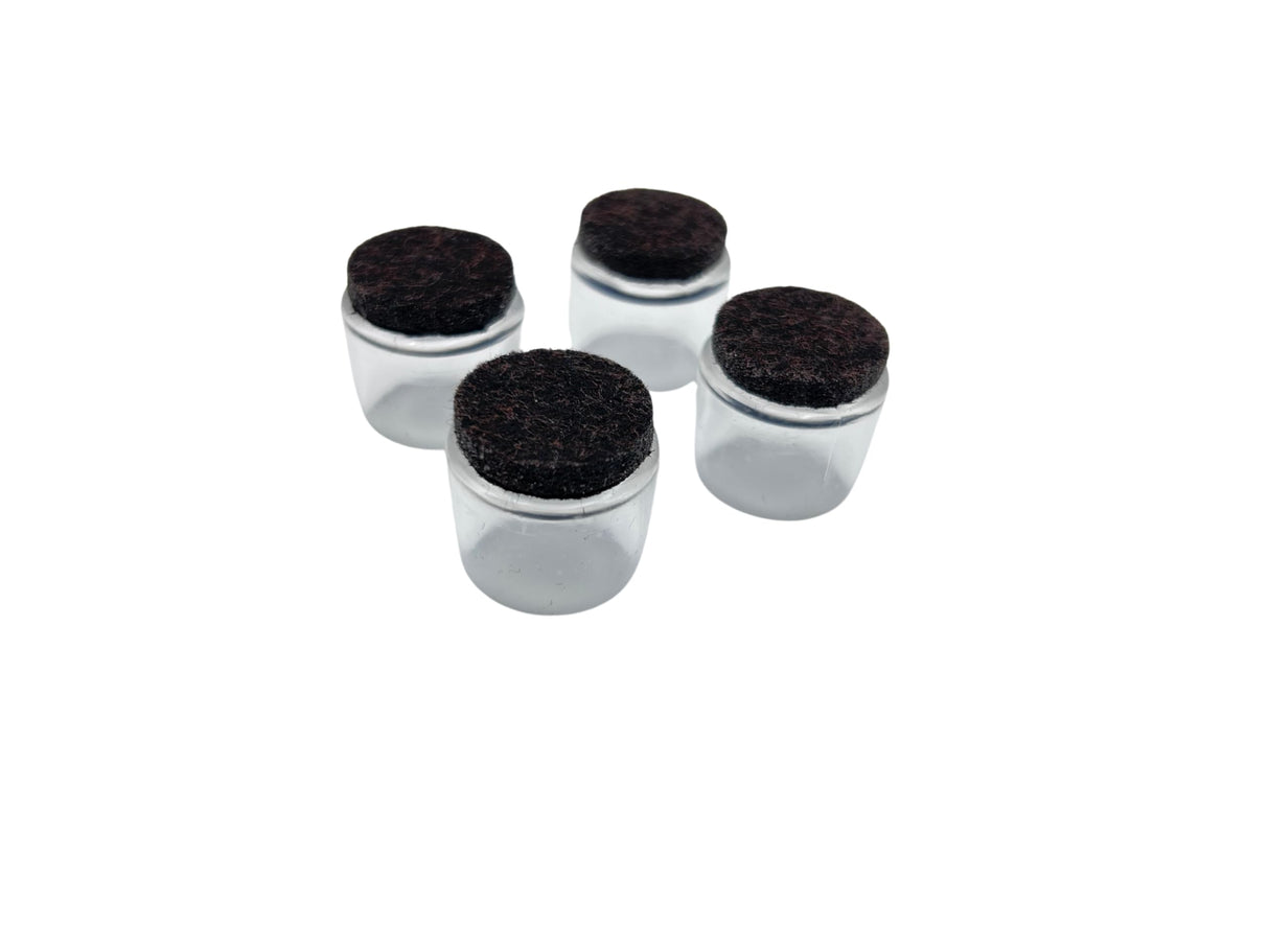 4 Möbelgleiter Stuhlbeinkappen Filzgleiter runde Rohre Kunststoff mit Filz - Klama - Möbelzubehör