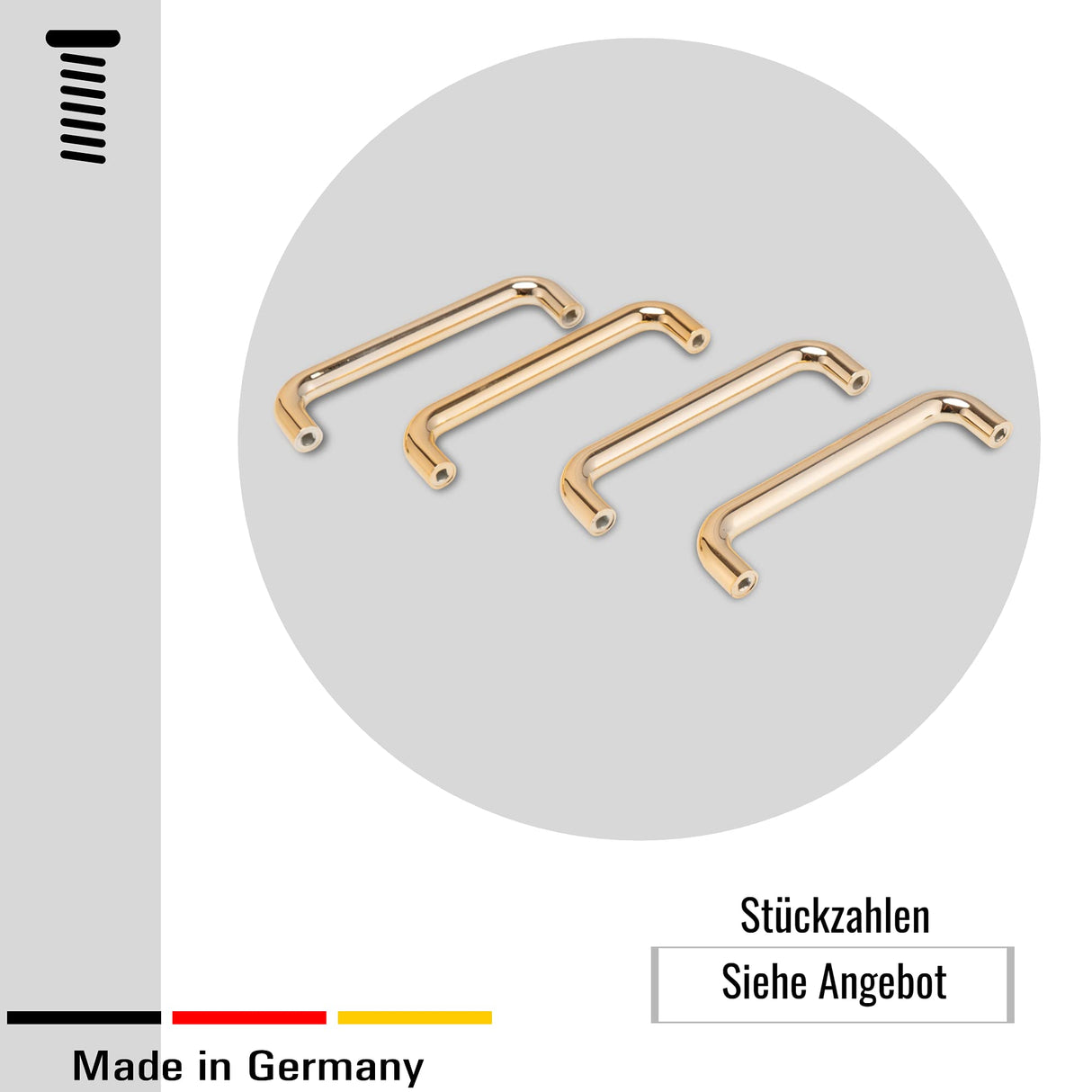 KLAMA 4 St. Bügelgriffe Möbelgriffe Kunststoff - für Schränke, Schubladen und Türen - Klama - Möbelzubehör