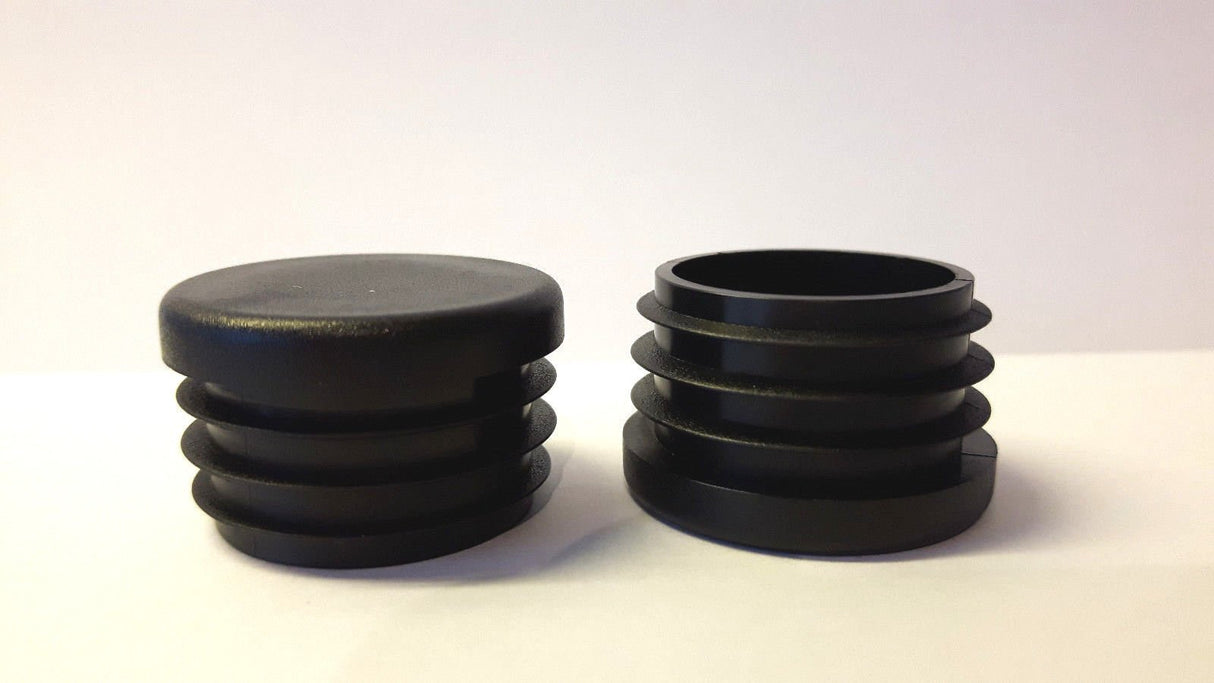 20 Gleiter/Stopfen/Lamellenstopfen Schwarz für Rundrohre