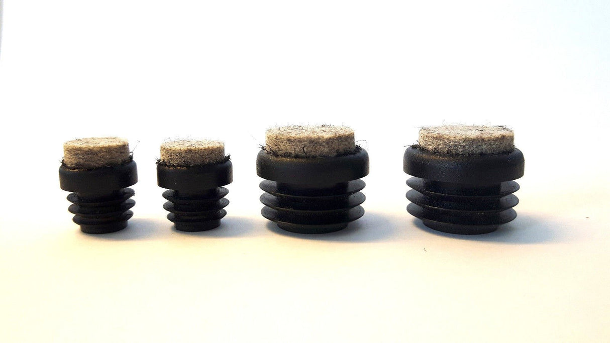 4 St. Stuhlgleiter Lamellenstopfen mit Filz für Rundrohre - Klama - Möbelzubehör