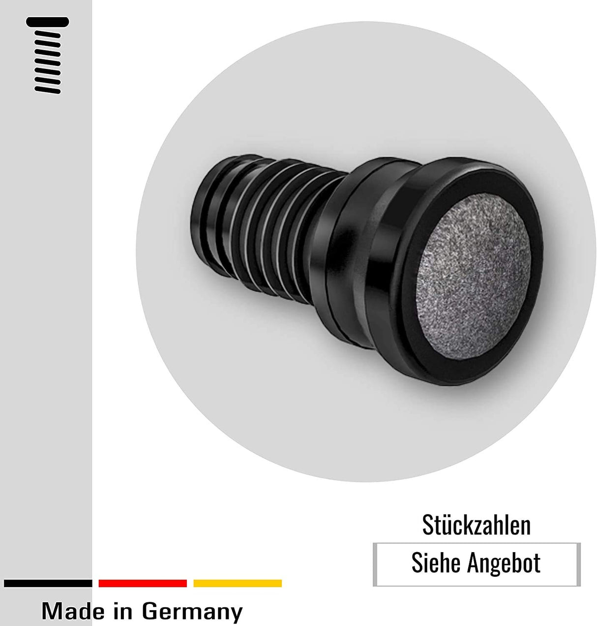4 Fussstopfen/Stuhlgleiter mit Gelenk und Filzgleitfläche, Kunststoff/Filz - Klama - Möbelzubehör