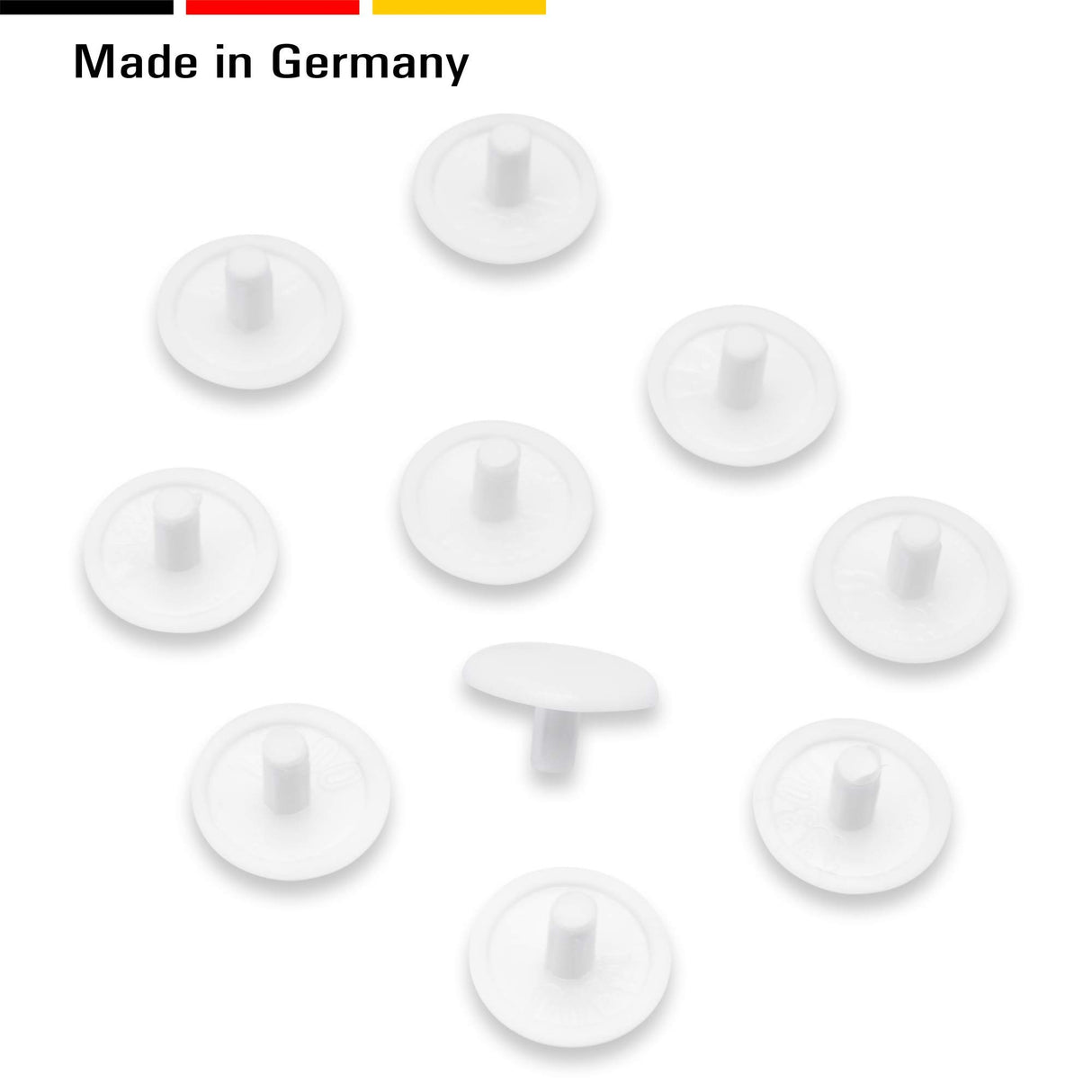 100 St. Abdeckstopfen weiß Kunststoff für Bohrungen - Klama - Möbelzubehör