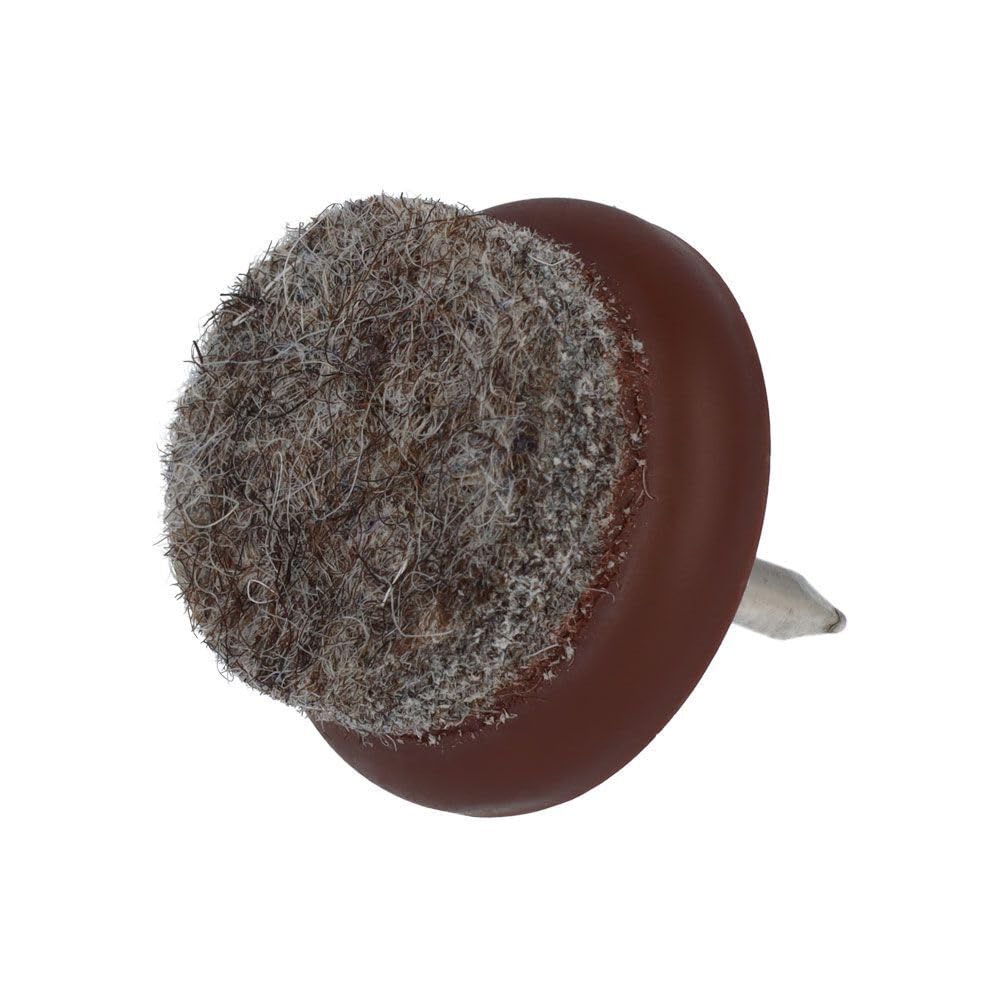 4X Filzgleiter Stuhlgleiter mit Nagel - Kunststoff Nagelgleiter für Stühle und Tische (Natur, Ø 24 mm) - Klama - Möbelzubehör