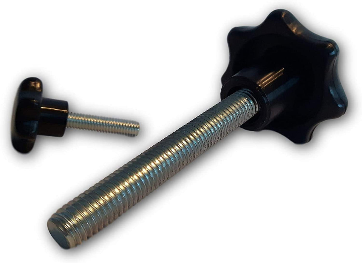 1 Sternschraube aus Kunststoff - 30 mm Sterngriffschraube mit Gewindebolzen aus legiertem Stahl - Klama - Möbelzubehör