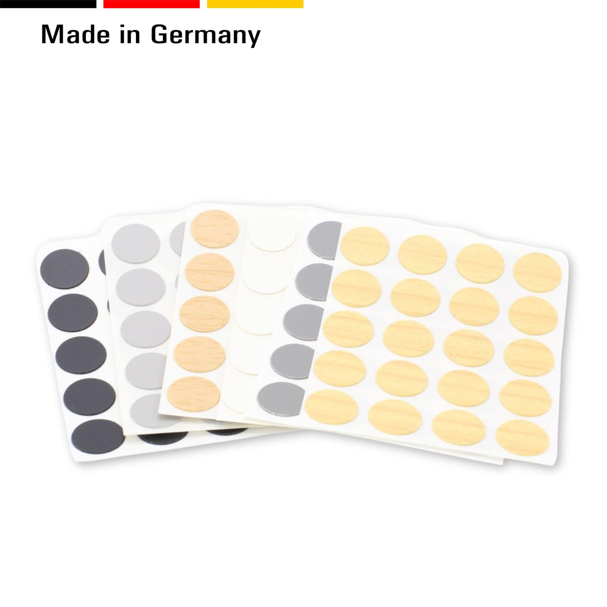 20x Selbstklebende Abdeckkappen für Schrauben, Bohrlöcher & kleine Macken - Universell einsetzbare Schraubenabdeckung - Klama - Möbelzubehör