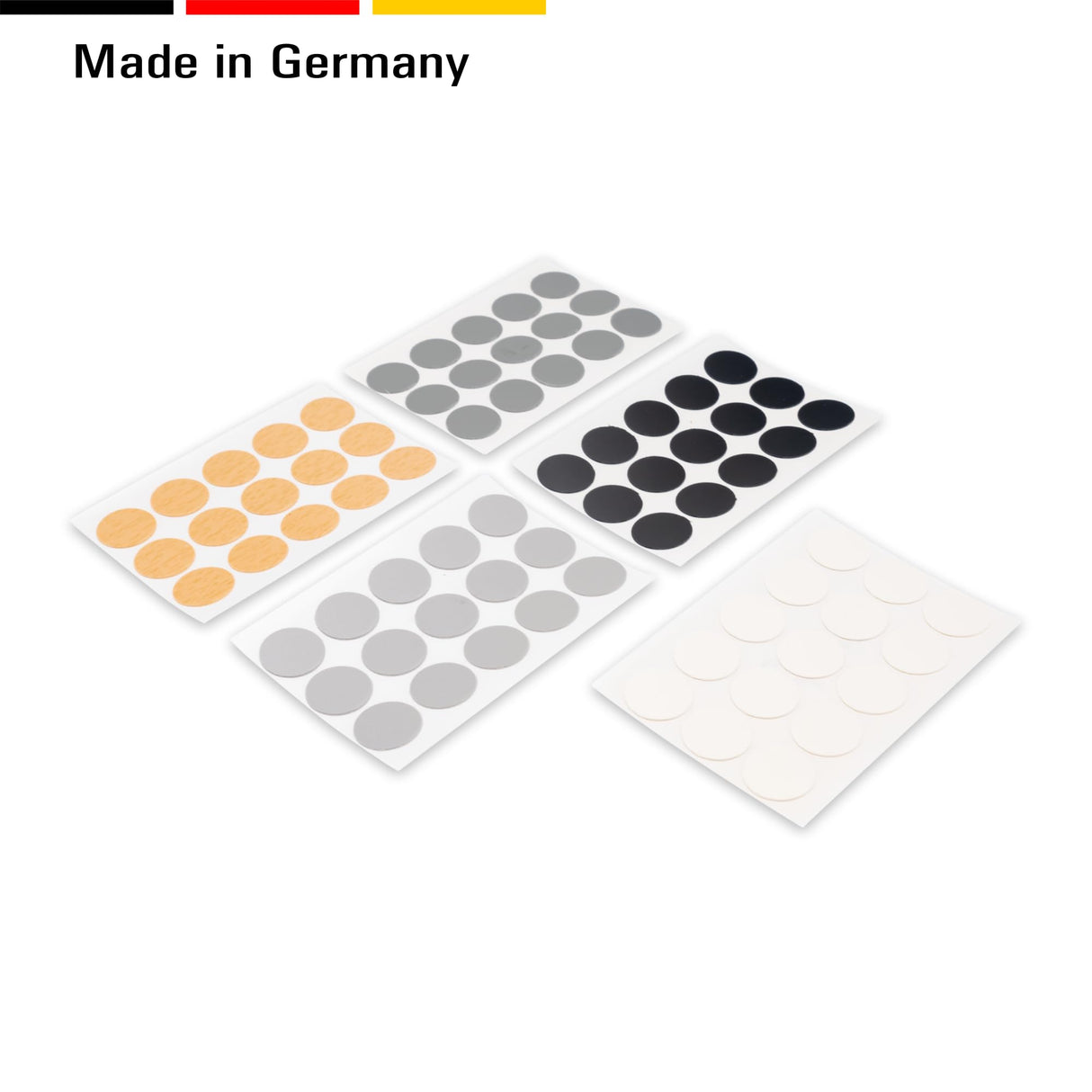 20x Selbstklebende Abdeckkappen für Schrauben, Bohrlöcher & kleine Macken - Universell einsetzbare Schraubenabdeckung - Klama - Möbelzubehör