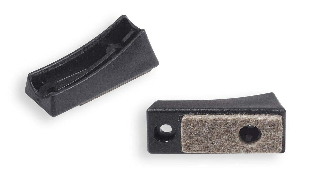 2 Stuhlgleiter/Schalengleiter für Rundrohre Kunststoff Schwarz mit oder ohne Filz - Klama - Möbelzubehör