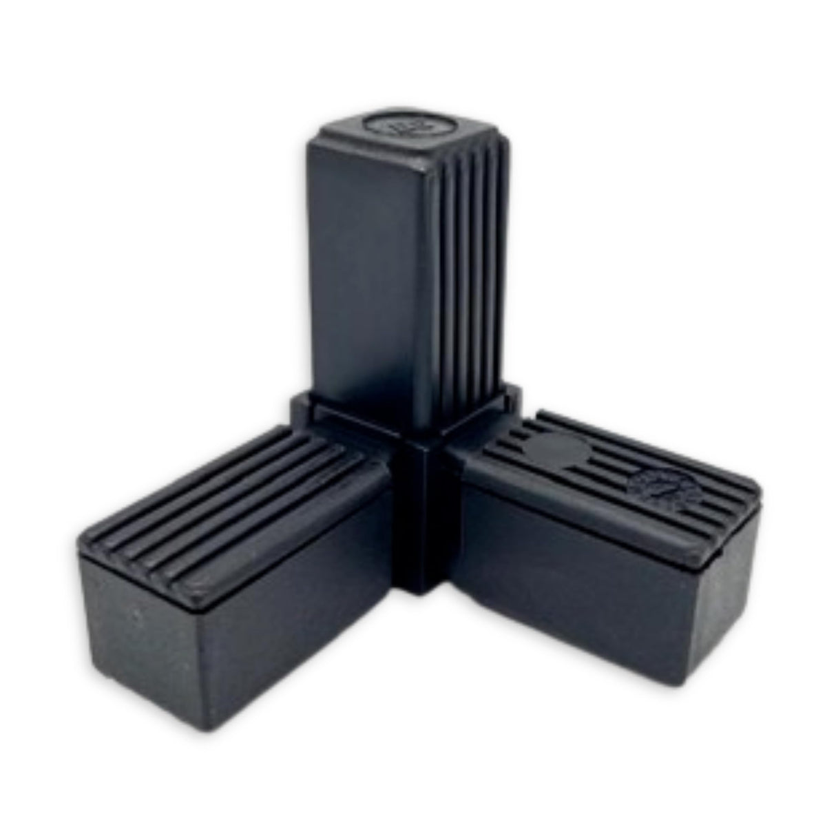 1 Steckverbinder mit Stahlkern - Rohrverbinder für Quadratrohre, Kunststoff/Polyamid, Schwarz