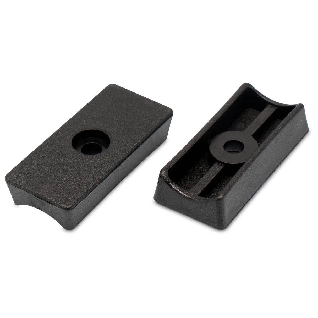 4 Stuhlgleiter Gleiter Schalengleiter für runde Rohre, Kunststoff, Schwarz - Klama - Möbelzubehör