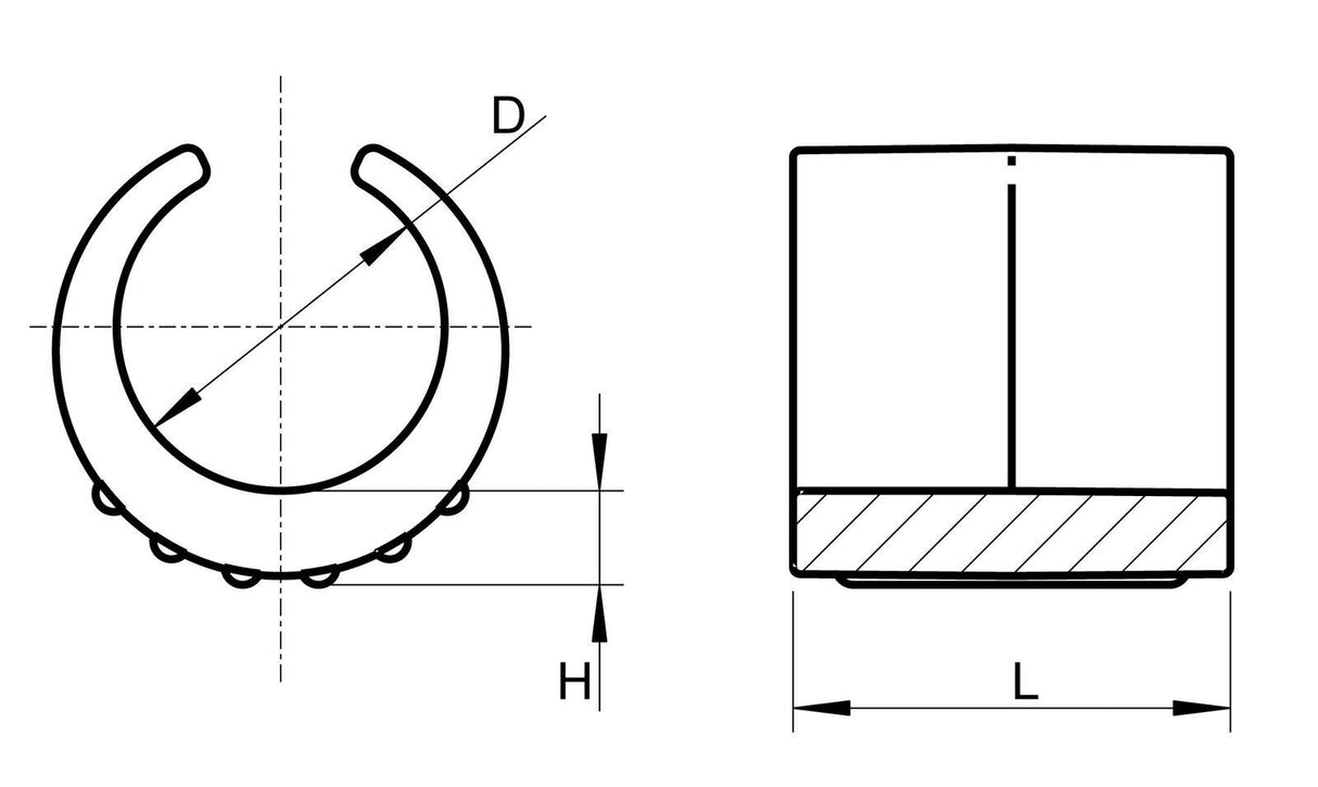 4 Stuhlgleiter Freischwinger Schwarz - Klemmschalengleiter aus Kunststoff für runde Rohre in verschiedenen Größen
