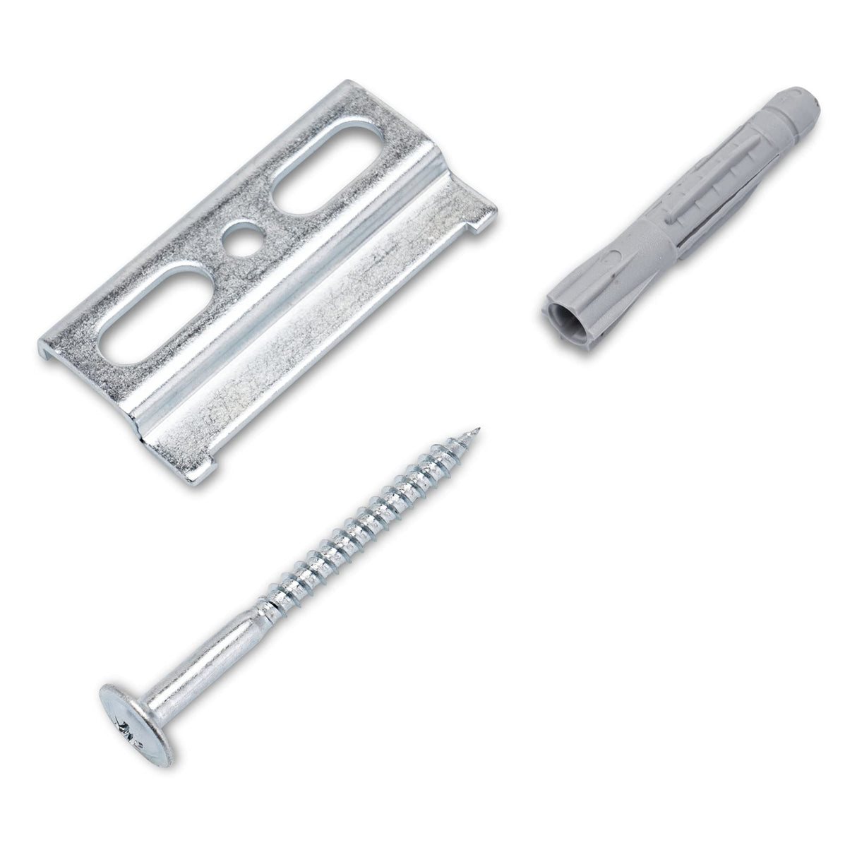 Wandschiene Montageschiene für Hängeschrank - Stabile Aufhängeschiene aus Eisen, verzinkt mit Schrauben & Dübel (58 mm) - Klama - Möbelzubehör