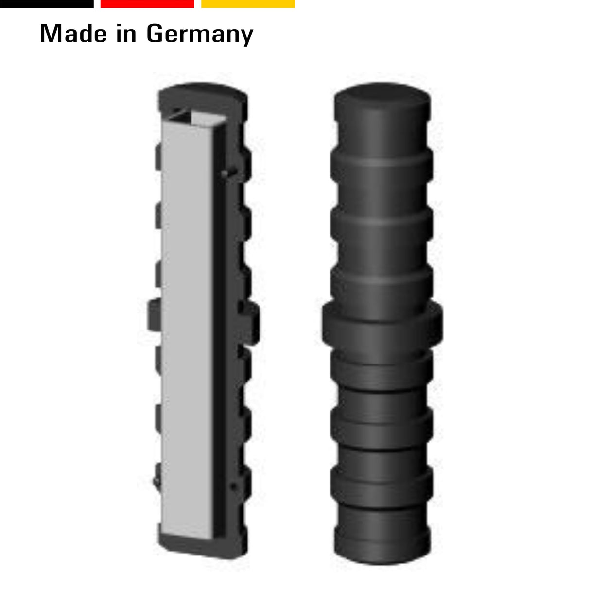 1 Steckverbinder - Rohrverbinder für Rundrohre, Kunststoff/Polyamid, Schwarz