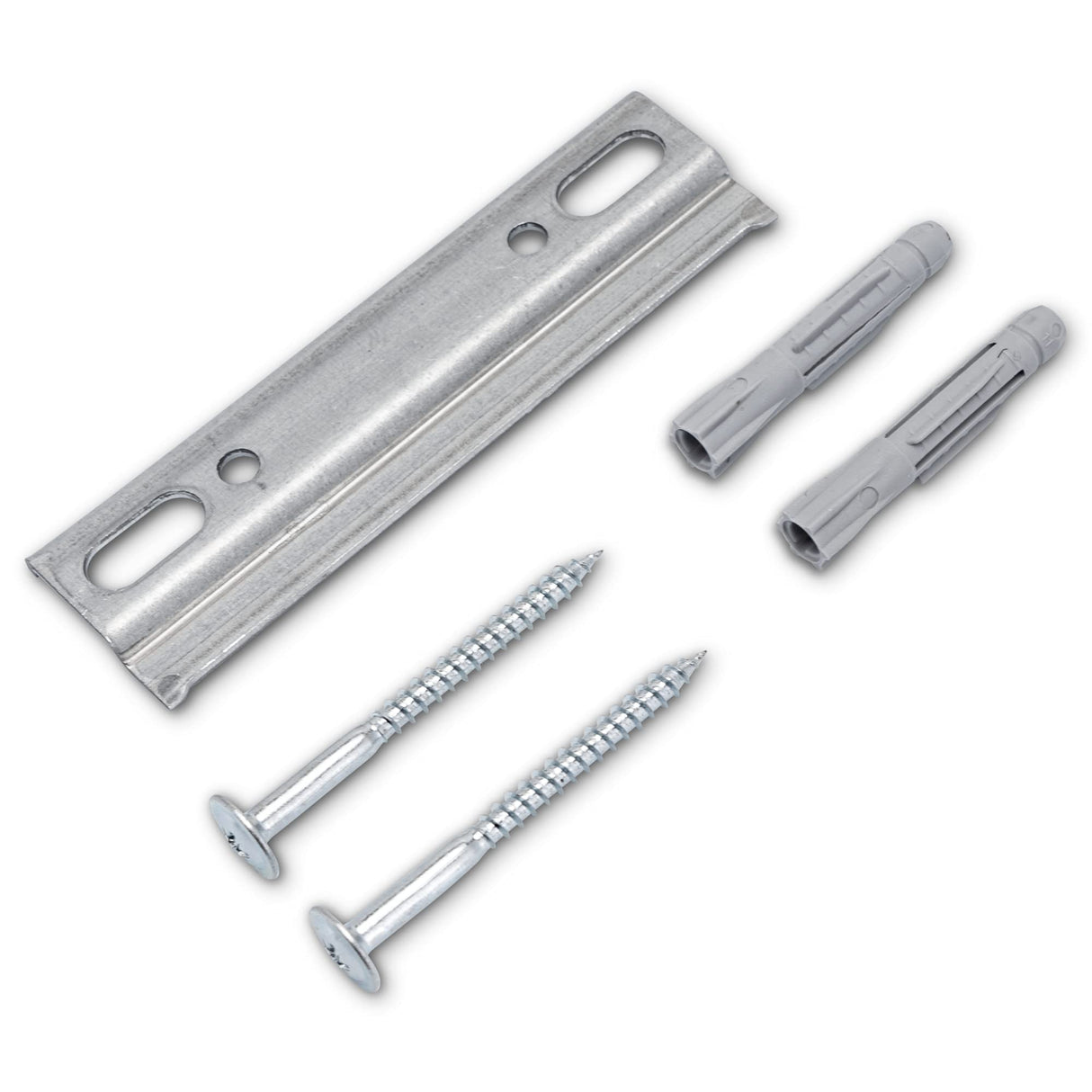 Wandschiene Montageschiene für Hängeschrank - Stabile Aufhängeschiene aus Eisen, verzinkt mit Schrauben & Dübel (58 mm) - Klama - Möbelzubehör