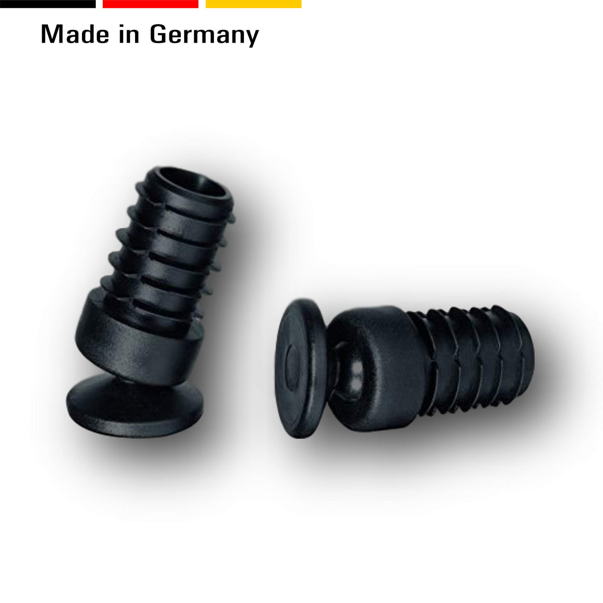 4 St. Stuhlgleiter mit Gelenk und Kunststoffgleitfläche, für Rundrohre mit Wandstärke 1,5-2 mm, max. Neigungswinkel 25° - Klama - Möbelzubehör