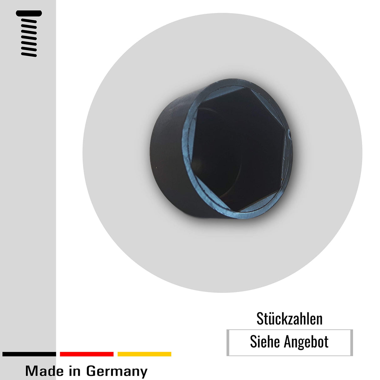 4x Abdeckkappen für Schrauben Sechskant - Schraubenabdeckung Schutzkappen aus PE Kunststoff für Schrauben und Muttern (Kopie) - Klama - Möbelzubehör