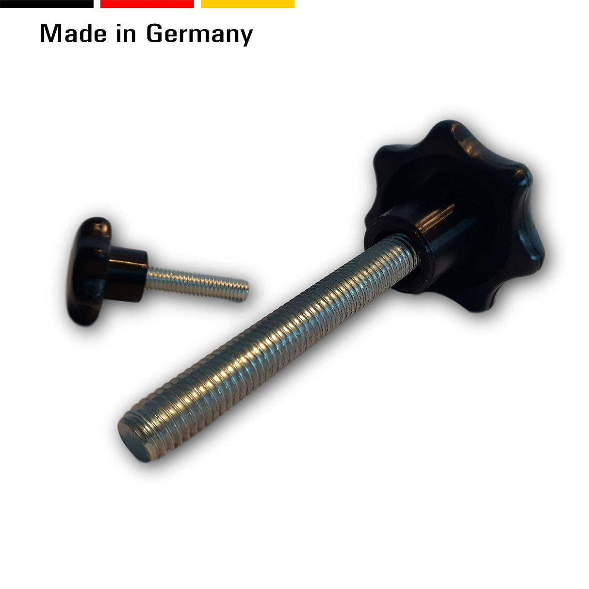 1 Sternschraube aus Kunststoff - 50 mm Sterngriffschraube mit Gewindebolzen aus legiertem Stahl - Klama - Möbelzubehör