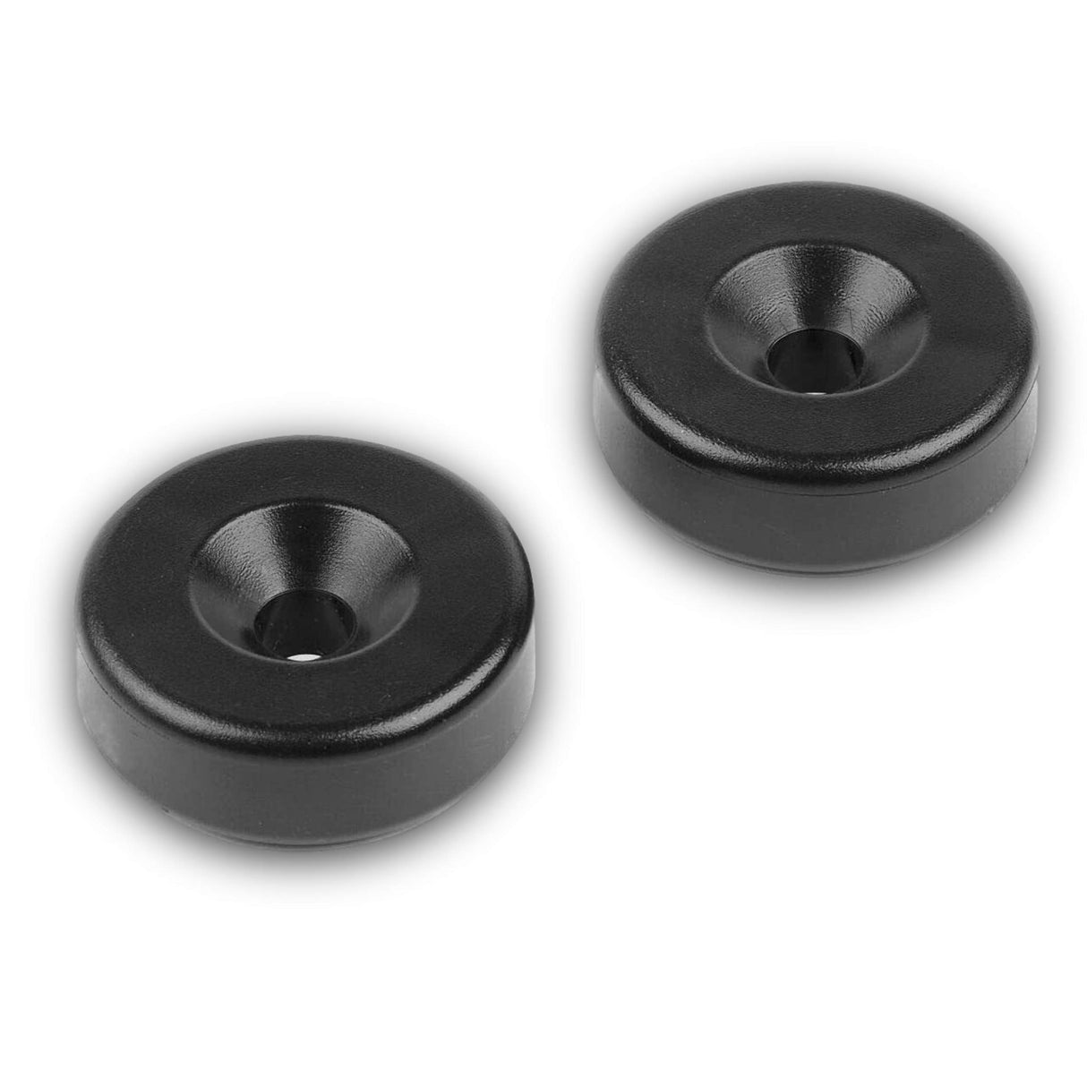 4 St. Möbelgleiter/Gleitscheiben, rund, schwarz - Klama - Möbelzubehör