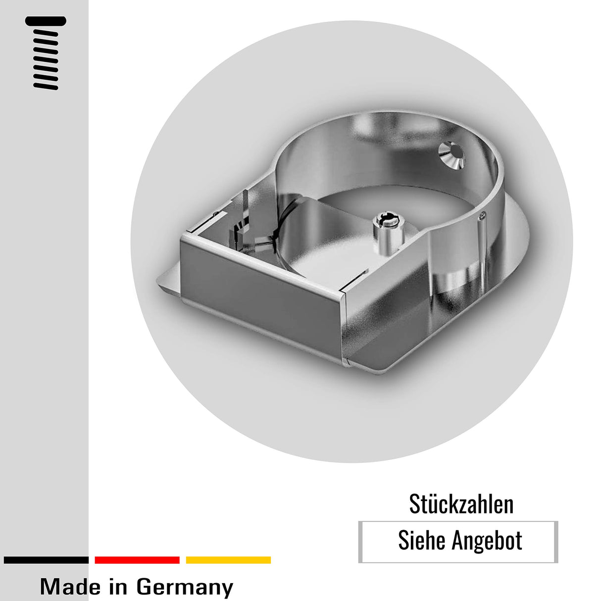 1 Kabeldurchführung Schreibtisch zur Montage an Tischkanten, Kunststoff (25 mm, Schwarz) - Klama - Möbelzubehör