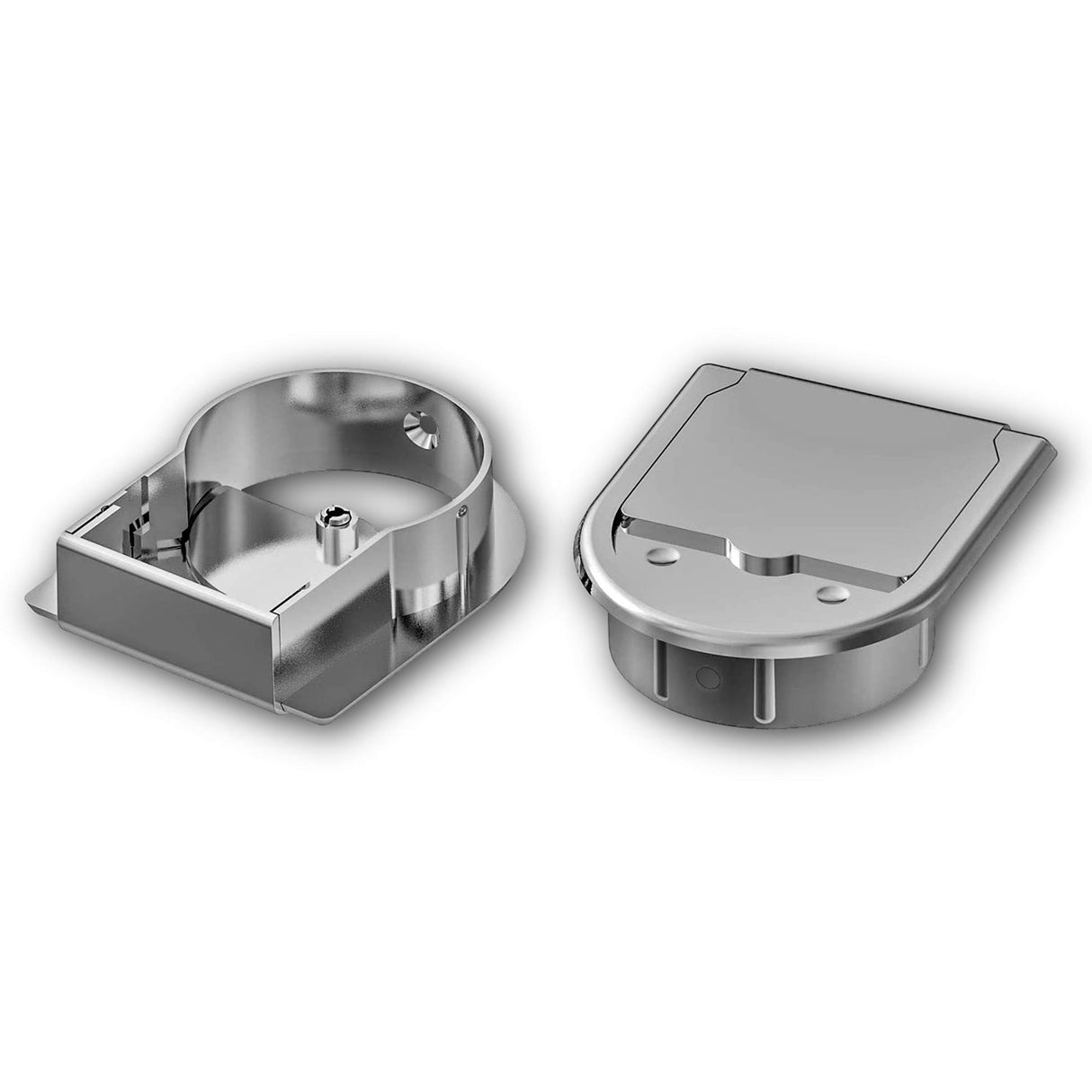 1 Kabeldurchführung Schreibtisch zur Montage an Tischkanten, Kunststoff (25 mm, Schwarz) - Klama - Möbelzubehör