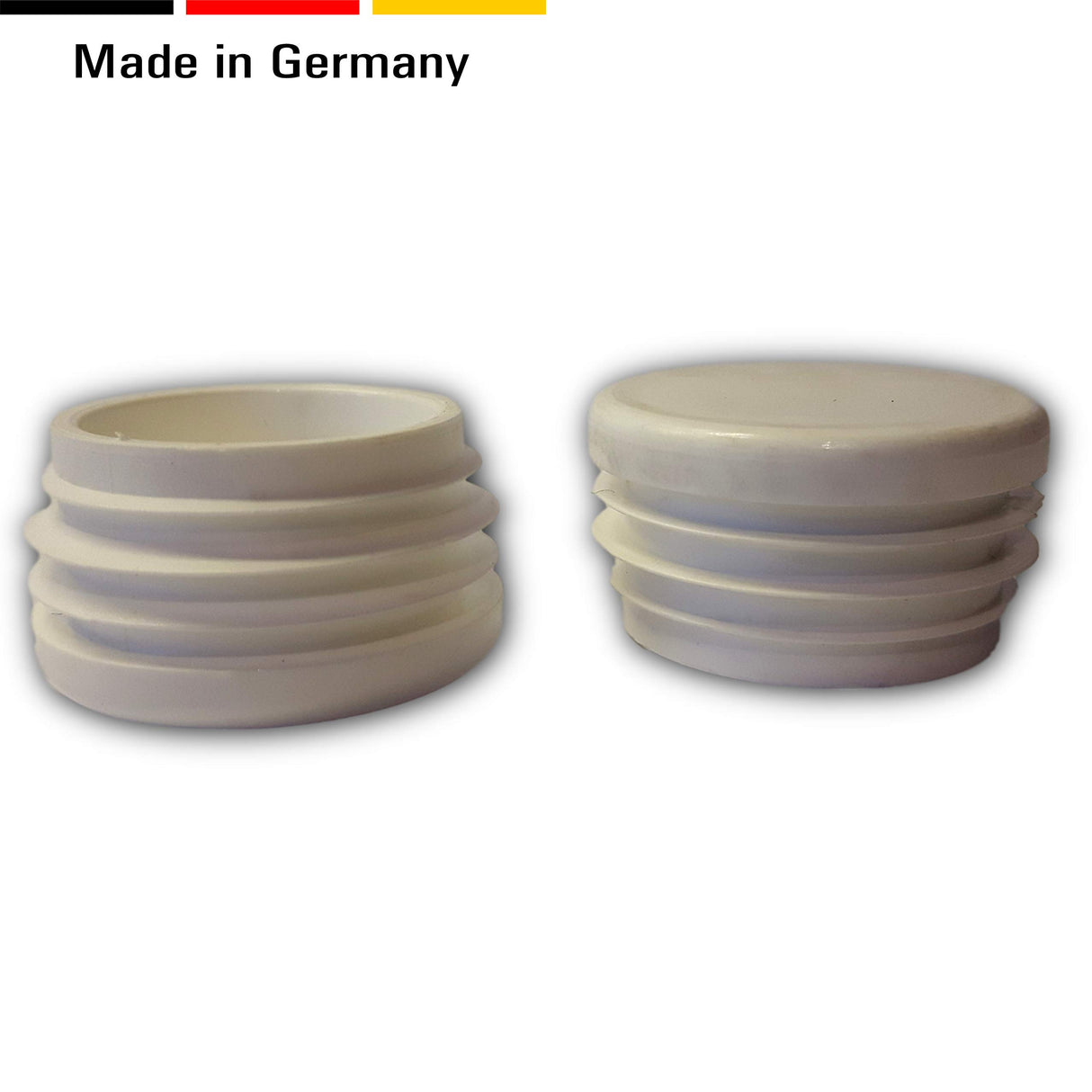 20 Gleiter/Stopfen/Lamellenstopfen Schwarz für Rundrohre