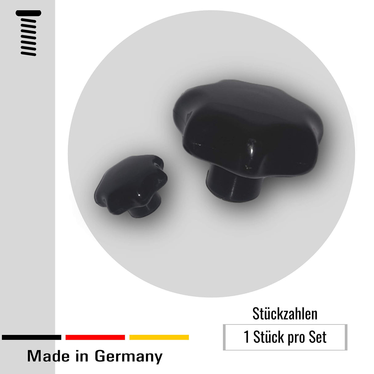 1 St. Sterngriff mit Messing-Gewindebuchse verschiedene Größen - Klama - Möbelzubehör