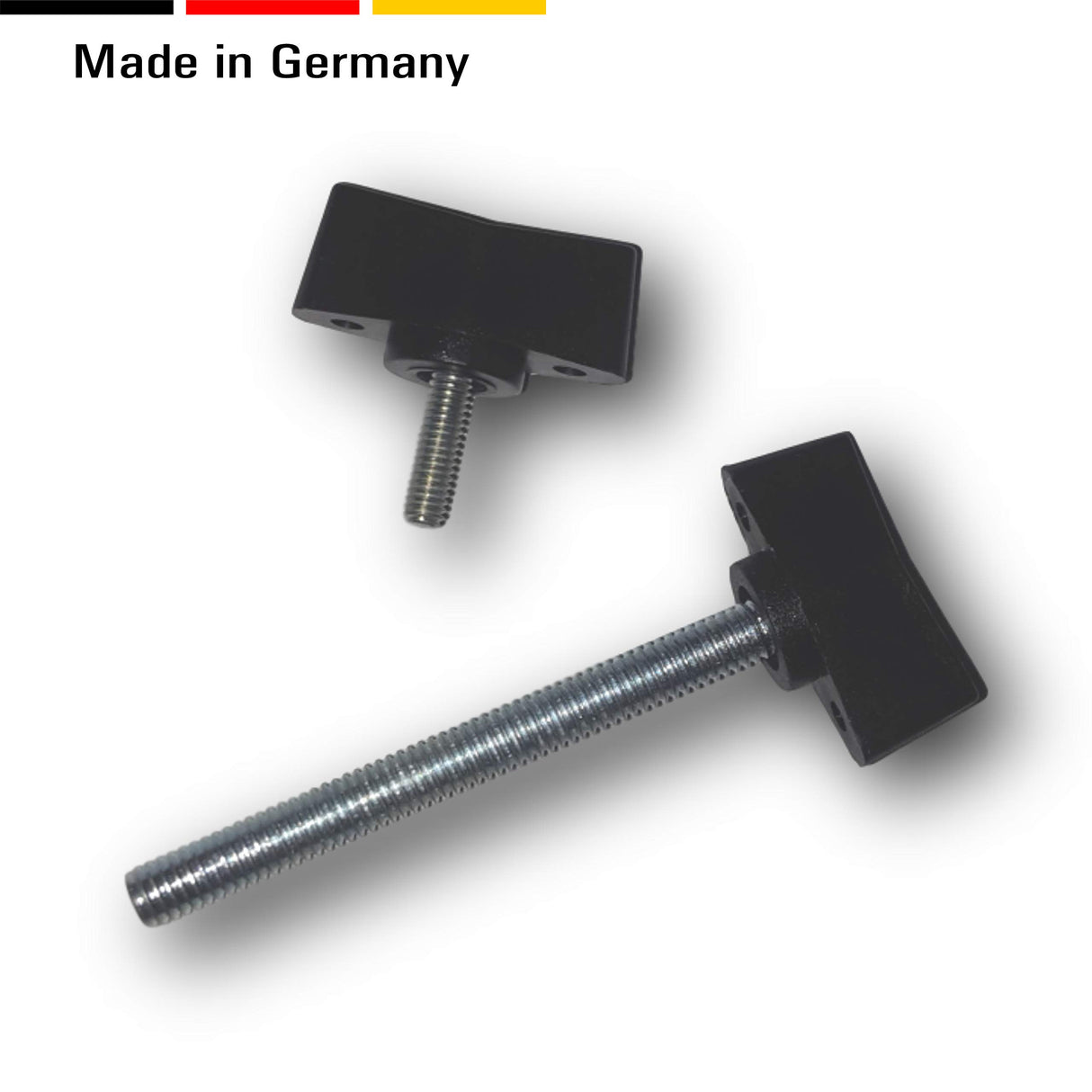 2 St. Flügelschrauben Kunststoff mit Gewindebolzen aus Stahl - Klama - Möbelzubehör