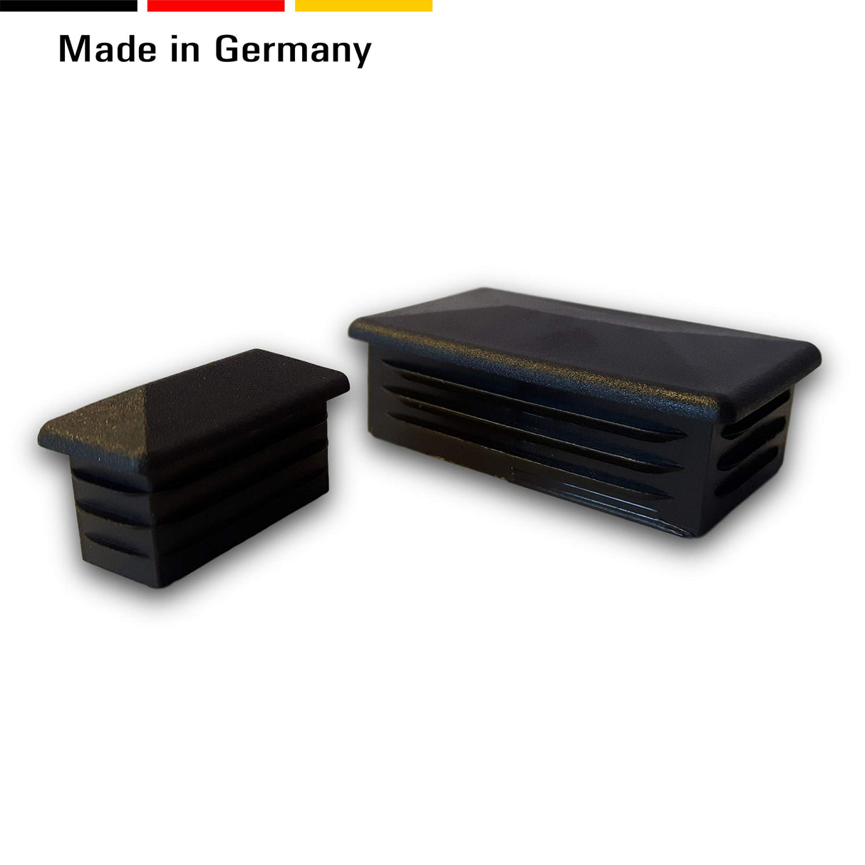 OL 4 St. Zierstopfen/Sichtstopfen für Rechteckige Rohre mit Rohrwandstärke 1,5-2 mm / 30x15mm - Klama - Möbelzubehör