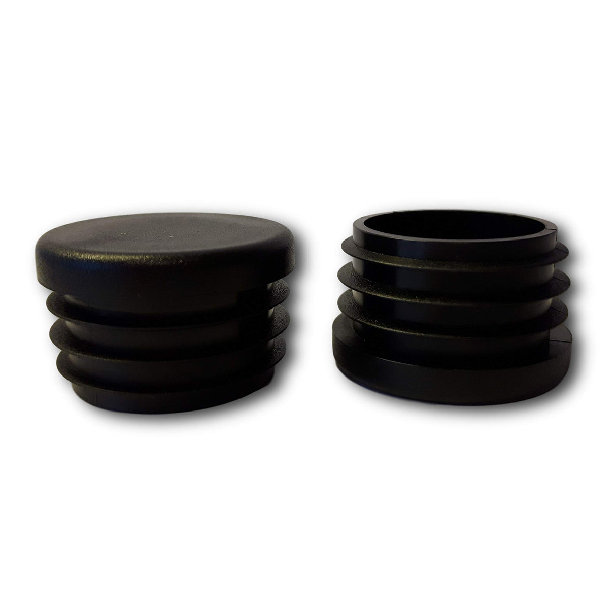 20 Gleiter/Stopfen/Lamellenstopfen Schwarz für Rundrohre
