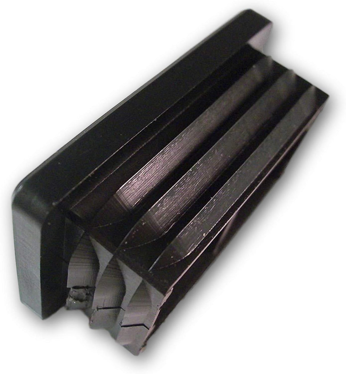 OL 20 Lamellenstopfen für rechteckige Rohre, Schwarz - Rohrstopfen aus PE Kunststoff für Vierkantrohre, Außenmaß 30x10mm - Klama - Möbelzubehör