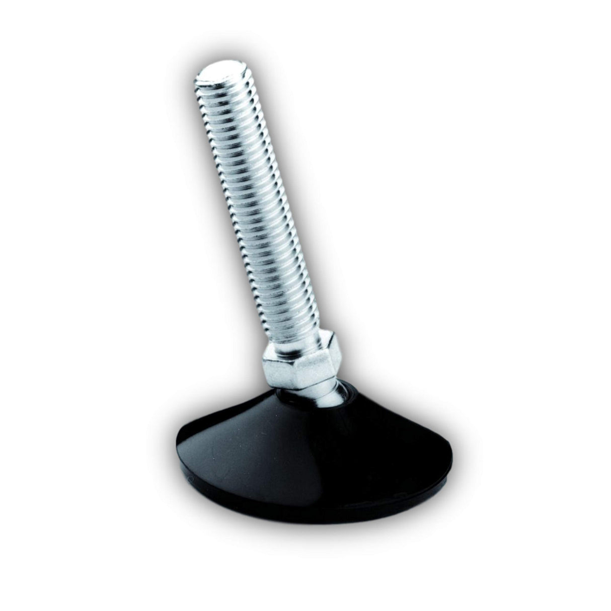 2 St. Stellfuss/Höhenversteller mit Kugelgelenk und angeschweißter 6-kt. Mutter, SW 12, bis ca. 15° schwenkbar - Klama - Möbelzubehör