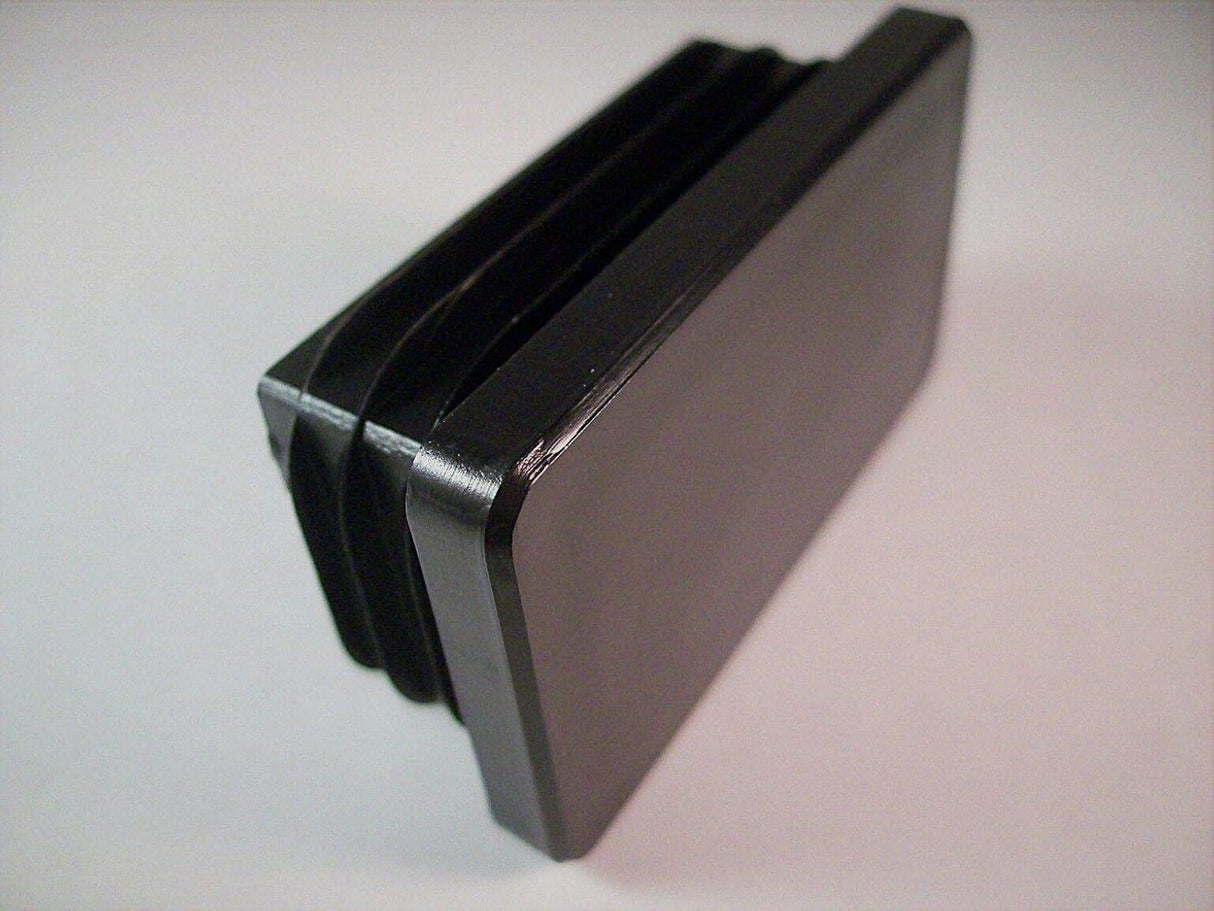 OL 20 Lamellenstopfen für rechteckige Rohre, Schwarz - Rohrstopfen aus PE Kunststoff für Vierkantrohre, Außenmaß 30x10mm - Klama - Möbelzubehör