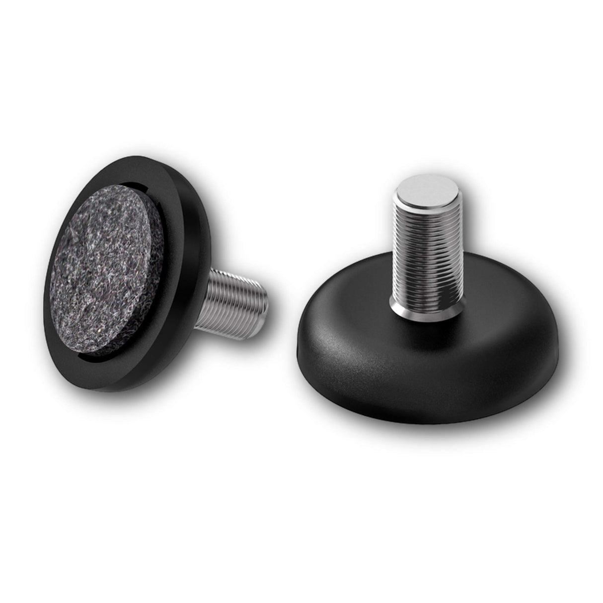 2 Bodenausgleichsschrauben Rund, mit Filz, Gewindebolzen Stahl/verzinkt - Klama - Möbelzubehör