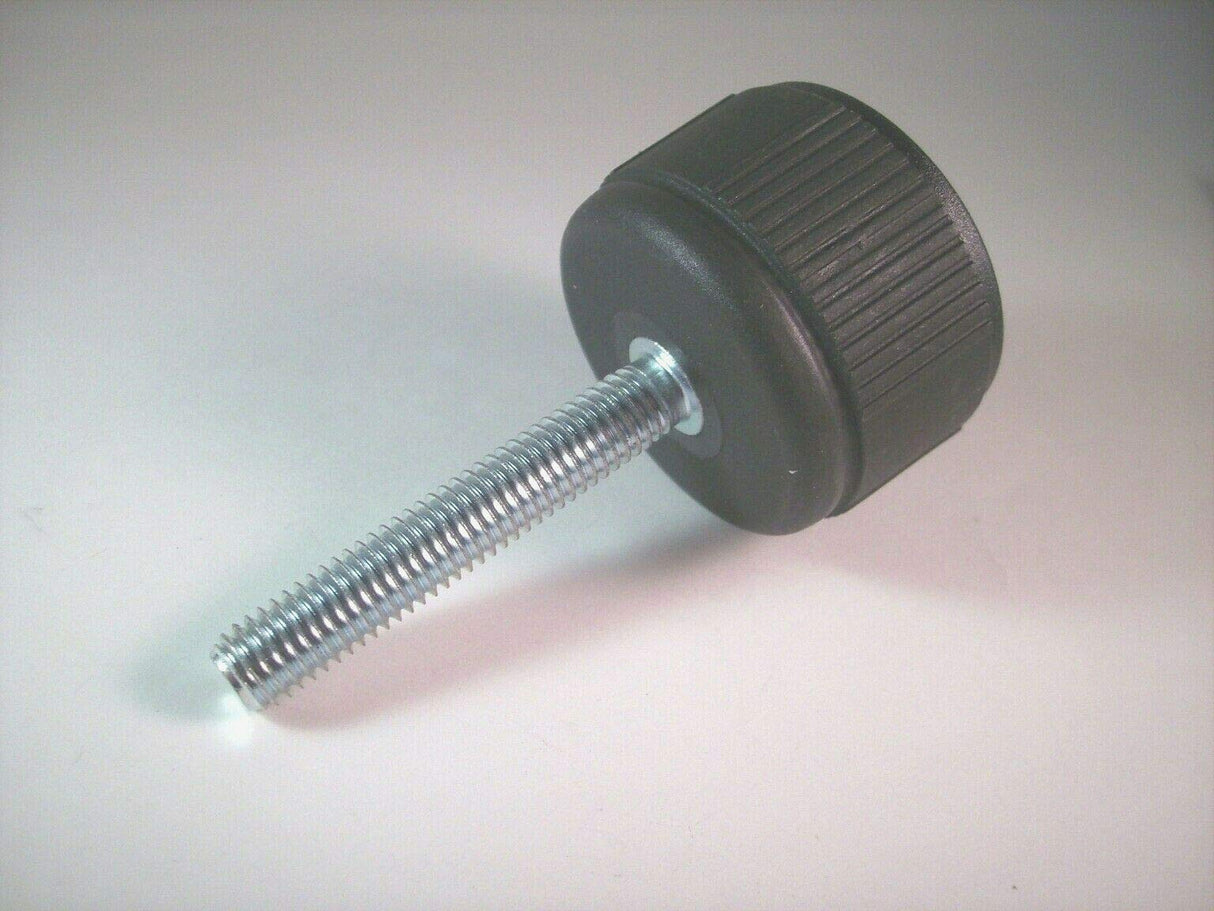 1 Stellschraube Rändelschraube Handrad mit Gewindebolzen, Kunststoff/Stahl, Schwarz (Griff 40mm, M10 x 40mm) - Klama - Möbelzubehör