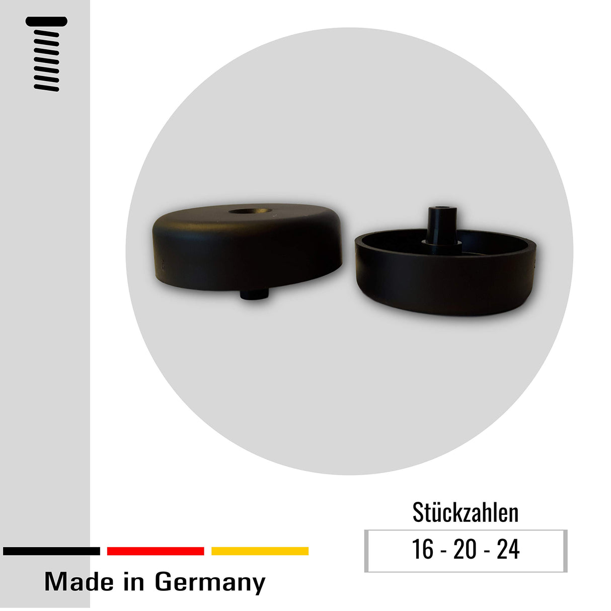 Möbelgleiter/Polsterfüße Kunststoff Rund Durchmesser 50 mm Höhe 15 mm - Klama - Möbelzubehör