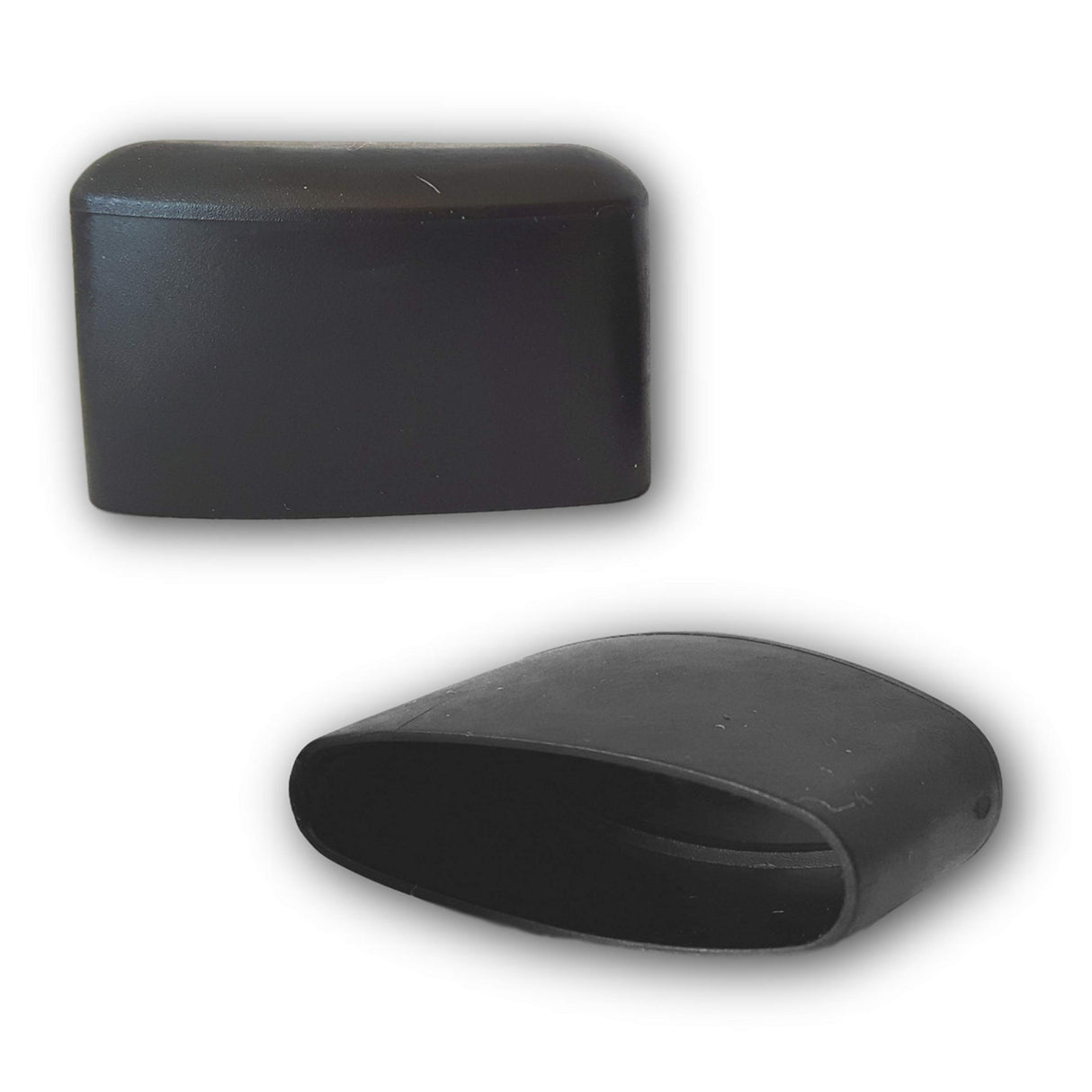 OL 4 St. Stuhlbeinkappen/Gleiter für Ellipsenrohre 41 x 16 mm Aussenmaß schwarz - Klama - Möbelzubehör