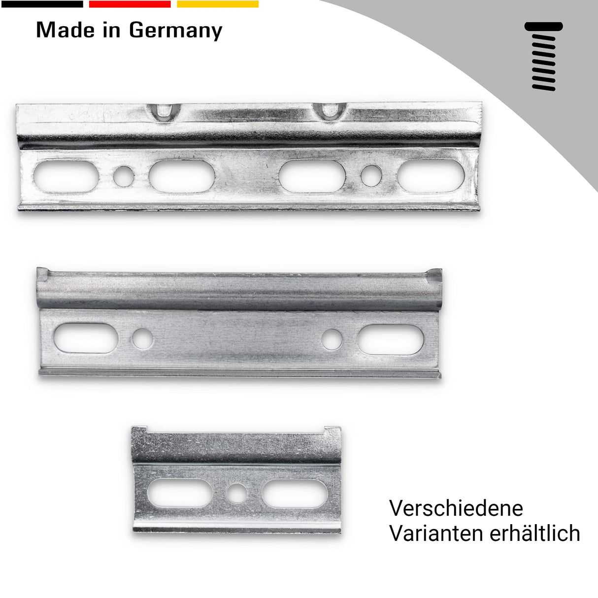 Wandschiene Montageschiene für Hängeschrank - Stabile Aufhängeschiene aus Eisen, verzinkt mit Schrauben & Dübel (58 mm) - Klama - Möbelzubehör
