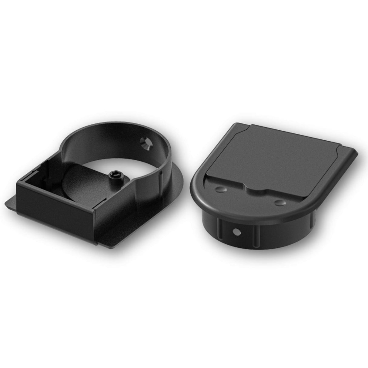 1 Kabeldurchführung Schreibtisch zur Montage an Tischkanten, Kunststoff (25 mm, Schwarz) - Klama - Möbelzubehör